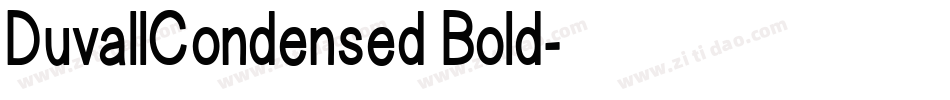 DuvallCondensed Bold字体转换